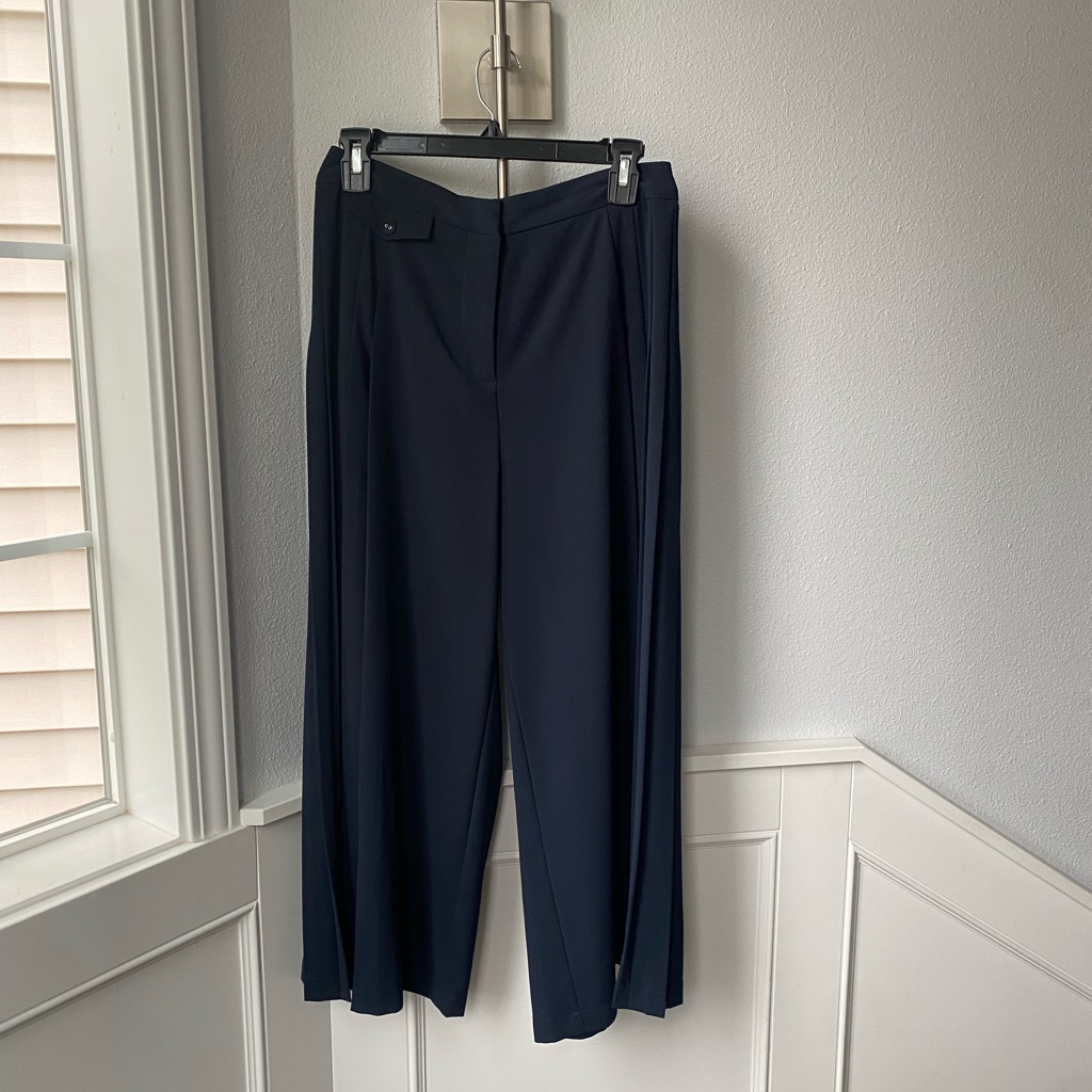 Navy Top Shop Trousers